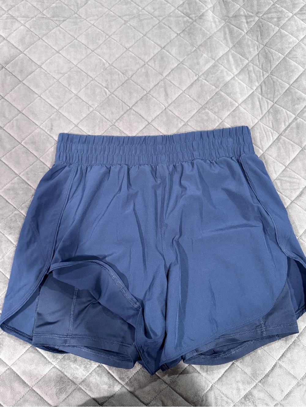 Avia Slate Blue Athletic Shorts with Elastic Waist